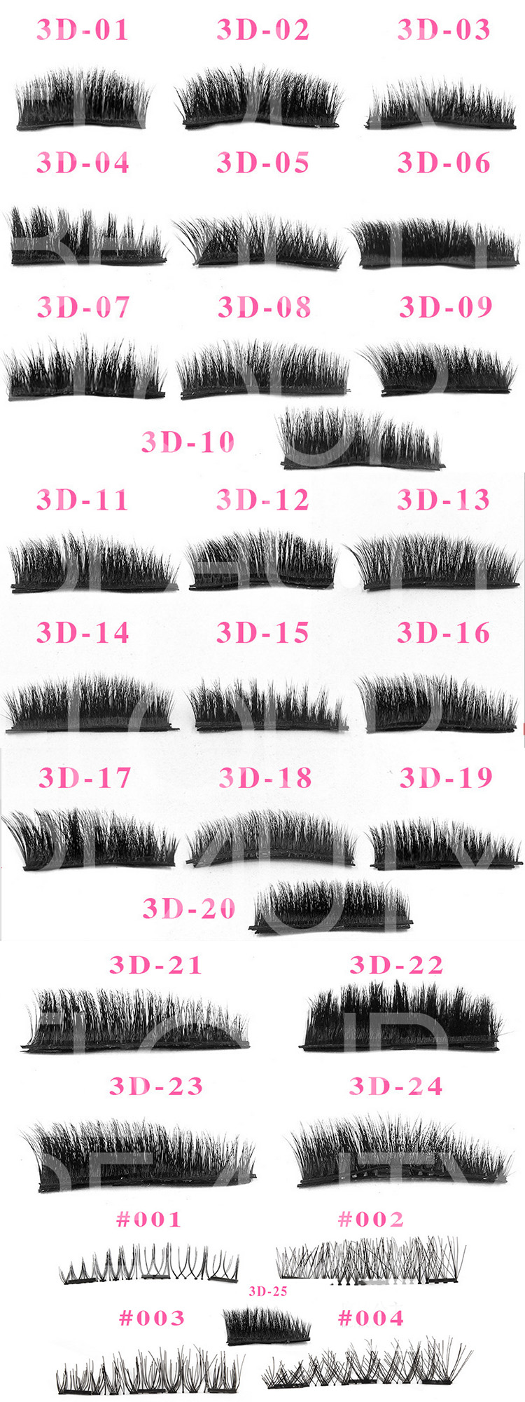many different kinds of triple magnets eyelashes wholesale.jpg